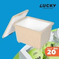ราคา LUCKY HOME กล่องแช่อเนกประสงค์มีโฟม 23L KTP 40 แถมสติ๊กเกอร์ OUTDOOR ขนาด กว้างxยาวxสูง 39 x 50 x 32 5 cm (13143148770)