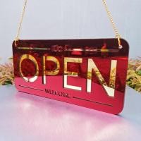 ราคา Acrylic sign ป้ายแขวน อะคริลิคตัดประกบ เจาะข้อความ ป้ายเปิดปิดร้าน เปิด OPEN ปิด CLOSED ขนาด 25x12 cm ACRL LCOC2512 (23115772469)