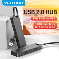 ราคา ส่งจากไทย Vention USB Port HUB 2 0 Multi 4 USB Adapter พร้อม Micro Charge Power ความเร็วสูง for PC Lenovo Xiaomi PS4 Xbox One USB Splitter สายusbต่อคอม สายต่อ ช่องเสียบ เพิ่มช่อง usb hub (2671660375)