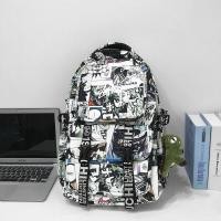 ราคา กระเป๋าเป้สะพายหลังผู้ชาย 2022 ใหม่Graffitiบุคลิกภาพกระเป๋าเดินทางโรงเรียนมัธยมวิทยาลัย นักเรียน กระเป๋าแล็ปท็อปผ้าไนลอน ซิป ปิด ลำลอง ฉาก (21112444328)