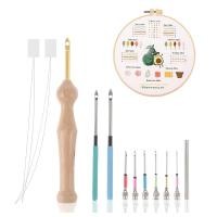 ราคา 12Pcs Punch Needle Kit Needles Punch Adjustable Punch Needle Tool Wooden Handle Embroidery Tool Punch Needle Set (22835363695)
