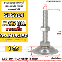 ราคา ขา ปรับระดับ โต๊ะ เก้าอี้ เฟอร์ฯ ขาฉิ่ง ทรงฉิ่ง สแตนเลส 304 ฐาน 95 มม M18 M20 Leg Leveler Plain SUS304 (20265110736)