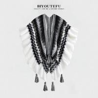 ราคา ผ้าคลุมไหล่ถัก ผู้หญิง ชนเผ่า สไตล์แจ๊กเก็ตท่องเที่ยวใหม่ 2024 พู่ Trim ผ้าคลุมไหล่อเนกประสงค์ เสื้อโค้ท Drape Wrap Wrap เสื้อโค้ท (22405174565)