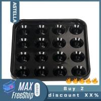 ราคา ที่จัดลูกบอล ASTELLA สำหรับโต๊ะพูลกรอบบอลจานบิลเลียดพลาสติกสีดำ16หลุมถาดลูกบิลเลียดสำหรับจัดเก็บโต๊ะพูลที่วางลูกสนุกเกอร์สำหรับโต๊ะพูล (22318694352)