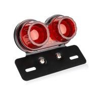 ราคา ควัน สีแดง 12V LED ไฟท้ายรถจักรยานยนต์แบบบูรณาการไฟเลี้ยวเบรคพร้อมแผ่นป้ายทะเบียนสําหรับ Harley Honda YAMAHA (23353799775)