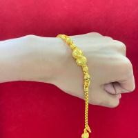 ราคา สร้อยข้อมือทอง 1 บาท งานเคลือบแก้ว เหมือนแท้ 100 ชุบเศษทองเยาวราช กำไลข้อมือทอง ทองโคลนนิ่ง ทองชุบ ทองปลอม ทองเคลือบแก้ว (7180640115)