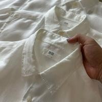 ราคา UNIQLO MUJI GU เสื้อเชิ้ตสีขาว ผ้าลินิน (17107348170)