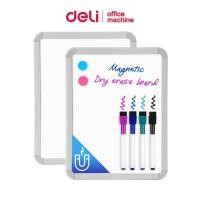 ราคา Deli กระดานไวท์บอร์ด ไวท์บอร์ดแม่เหล็ก ขนาดเล็ก ขนาด279 216mm ความทนทานสูง ติดผนังหรือตู้เย็นได้ Whiteboard (23282483035)