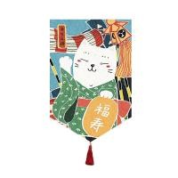 ราคา แมวญี่ปุ่นสามเหลี่ยมแขวนธงผ้าม่านประตูสั้นผ้าม่านตกแต่งครึ่งผ้าม่านร้านอาหารซูชิผ้าม่าน (20034599076)