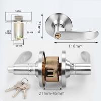 ราคา Monqiqi ลูกบิดก้านโยก ลูกบิดเขาควาย ก้านโยกเปิด ปิดประตู พร้อมล็อคในตัว กุญแจ 2ดอก อุปกรณ์ที่ล็อคประตู สแตนเลส แบบสามก้าน (23160246550)