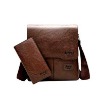 ราคา กระเป๋าสะพายธุรกิจหนังผู้ชาย กระเป๋าสะพายข้าง กระเป๋าสตางค์ เซท2ชิ้น กระเป๋าสะพายข้างผู้ชาย หนังพรีเมียม พร้อมส่ง (23212257870)