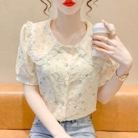 ราคา เสื้อแขนสั้นลายดอกบับเบิ้ลเสื้อคอบัวสวยหวานสไตล์ฝรั่งเศสมีดีไซน์นิยมในคนกลุ่มหนึ่งแบบใหม่ฤดูร้อนสำหรับผู้หญิงมีดีไซน์ (21874998261)