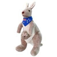 ราคา SZYU Sweet Kangaroo Stuffed Animal Soft Plush Doll Toys for Baby Kids Blue (22622652464)