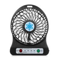 ราคา Portable Rechargeable LED Light Fan Air Cooler Mini Desk USB Third Wind Fan Cooling Handheld Mini Fan (23018027523)