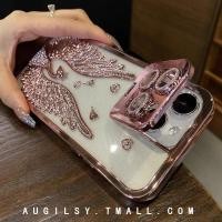 ราคา เคสโทรศัพท์ตัวยึดกล้องฝาปิดแบบใสมีปีกนางฟ้าสุดหรูสำหรับ IPhone 15 14 13 12 Pro 15 Pro 11เคสนิ่มกันกระแทก (22363867580)