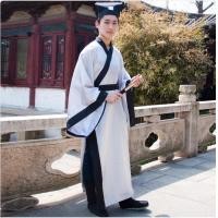 ราคา ชุดจีนโบราณ ฮั่นฝู ชุดบัณฑิต มีหมวก ชาย พร้อมส่งจากไทย (22409687975)