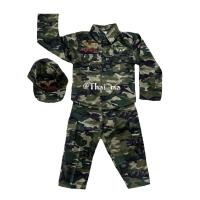 ราคา ชุดทหารเด็ก แบบA ชุดอาชีพเด็ก ชุดอาชีพในฝัน ชุดมี กางเกงทหาร เสื้อทหารแขนสั้น หมวกทหาร (21325072948)