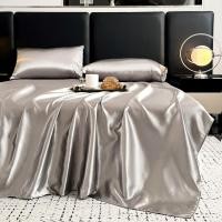 ราคา Alls Wonderland ผ้าปูที่นอนผ้าไหมซาติน Ice Cooling Flatsheet ผ้าปูที่นอนสีทึบ 3 5 ฟุต 5 ฟุต 6 ฟุต (22150711793)