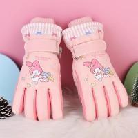 ราคา CHANG กันลม ถุงมือสกีสำหรับเด็ก บวกกำมะหยี่ อะนิเมะ Sanrio ถุงมือห้านิ้ว Kuromi My Melody pochacco หนาขึ้น ถุงมืออุ่นอุ่น (23319919563)