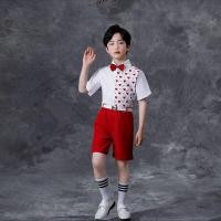 ราคา เด็กชุดผ้าพันคอสีแดงชุดเต้นรํากระโปรง Puffy เด็ก Chorus เสื้อผ้านักเรียนมัธยมต้น (22886853735)