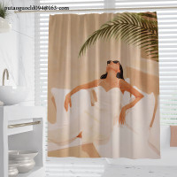 ราคา ผ้าม่านห้องน้ำกันน้ำรูปการ์ตูนกันน้ำ3D ม่านขนาด180X180เซนติเมตร มาพร้อมกับ (22938631793)