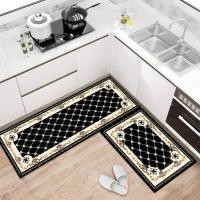 ราคา พรม ชุด 2 ชิ้น ชุด พรมกันลื่นสำหรับห้องครัว ประตูเสื่อ ห้องน้ำ 40cm 60cm 40 120cm ZONE พรม (23144122465)