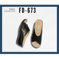 ราคา รองเท้าผู้หญิงเเบบเเตะสวมส้นเตารีด No FD 673 NE NA Collection Shoes (7902342442)