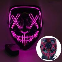 ราคา Orfilas หน้ากากฮาโลวีนมีไฟ LED 10 สี พร้อมไฟหน้ากากผีปาร์ตี้ หน้ากากสยองขวัญมีไฟหน้ากากสยองขวัญ LED เรืองแสงฮาโลวีน (23068324652)