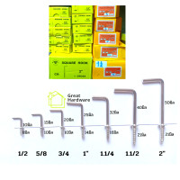 ราคา กล่อง144 ตัว ตะขอตัวแอล L หรือ ตะขอตัวซีC ตะขอเกลียวปล่อย ตะขอตัวแอล Square Hook Cup Hook ตะขอแขวนของ ตะขอDIY แขวนผ้า แขวนของ ชุบนิเกิ้ล (16132936956)