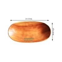 ราคา ถาดขุดไม้มะม่วง ทรงวงรี ขนาด กว้าง17cm ยาว35cm (17641995159)