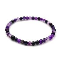 ราคา AGATE หินอาเกต โมรา สีม่วง เลือกขนาดเม็ดหินได้ สร้อยข้อมือหินแท้ by siamonlineshop (15607075067)