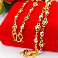 ราคา M20 สร้อยคอลายนะโม ทองไมครอน ทองหุ้ม ทองชุบ ทองปลอม เทียบเท่าน้ำหนัก 1 บาท ความยาว 24 นิ้ว (20889111471)