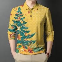 ราคา เสื้อโปโลผู้ชายลายคริสต์มาสเสื้อผ้าโปโลสีเหลืองไทยเทศกาลลำลองเสื้อแขนยาวแขนยาว (23144786222)