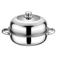 ราคา Stainless steel steamer หม้อนึ่งสแตนเลสเพิ่มความหนาพิเศษ หม้อฝาสูง1ชั้น ฝาหม้อแก้วกระจก (766468289)