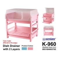 ราคา ชั้นคว่ำจานพลาสติก2ชั้นมีฝาครอบ KEYWAY (11184894456)