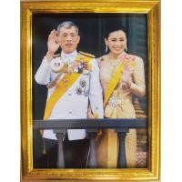 ราคา กรอบรูปกระจกมงคล ภาพ ในหลวง ร 10 และพระราชินี โบกพระหัตถ์ทักทายประชาชน ขนาด18 23 นิ้ว (18882794808)