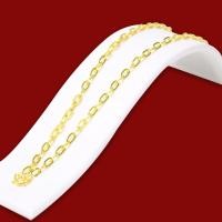 ราคา สร้อยคอทอง สร้อยทองไม่ลอก เครื่องประดับ ทองเหมือนแท้ หนัก2สลึง ลายโซ่ฝรั่ง ยาว18 24นิ้ว สร้อยคอทอง ทองโคลนนิ่ง (17447930360)