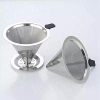 ราคา Coffee Dripper ดริปเปอร์ สแตนเลส กรวยดริปกาแฟ 1 2cup ไม่ต้องใช้กระดาษดริป Stainless Coffee Dripper (5882284764)
