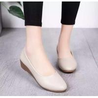 ราคา รองเท้าคัชชู ส้นเตารีด สีพื้น พื้นนิ่ม ใส่สบาย สำหรับผู้หญิง (23101683312)