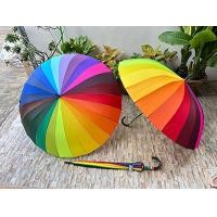 ราคา Umbrella Rainbow ร่มสีรุ้ง 24 ก้าน 24 สี ผ้าผงจี้ 28 นิ้ว ก้านร่มเยอะแข็งแรง สีสวย BK241A (4002434487)