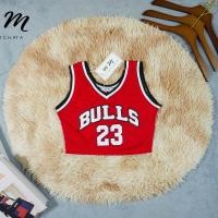 ราคา เสื้อครอป กล้ามบาส ทรงคอวี ผ้าเม็ดข้าวสาร งานสกรีนลายBULLS Size 32 34 มี7สี ดำ ขาว เเดง ม่วง น้ำเงิน เหลืง กรม (21896989546)