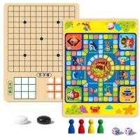 ราคา หมากฮอส Checkers เกมกระดาน แบบพกพา บอร์ดเกม หมากล้อม แบบพกพา โกะ บอร์ดเกมส์ หมากรุก ของเล่นเสร็มพัฒนาการเด็ก 2 in 1 เกมส์บันไดงู (16811910553)