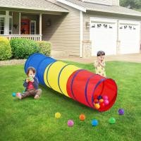 ราคา Kids Pop Up Play Tunnel Tent Large Opening Colorful Rainbow Pop Up Baby Tunnel for Indoor and Outdoor Game BI TH (22046893393)