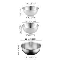 ราคา ชามผสมสแตนเลส3ชิ้น อุปกรณ์ครัวที่สมบูรณ์แบบสำหรับร้านอาหารสำหรับร้านอาหาร (23303951960)