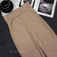 ราคา กางเกงขายาว lll Freesize lll PW503 เอวสูง ทรงขากระบอกเล็ก มีกระเป๋า 2ข้าง มีขอบเอว เรียบ ตีเกร็ดหน้า เนื้อผ้าวูลเวฟ (12638100522)