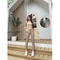 ราคา กางเกงขายาว 7 ส่วน ผ้าดับเบิ้ล ยืดหยุ่นดีมาก ใส่กระชับตัวดี ทรงกระบอกเล็ก เอวกลาง เหมาะกับสาวตัวเล็กที่หากางเกงใส่ยาก (21951224487)