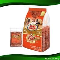 ราคา อาหารสุนัขชนิดแห้ง แบบเม็ด สำหรับสุนัขโต รสตับและผัก เพ็ทส์เฟรนด์ 1 กก 3ถุง Dry Dog Food For Adult Dogs Liver And Vegetable Flavor Petz Friend อาหารสุนัข ชนิดเม็ด อาหารสำหรับสุนัข อาหารหมา อาหารสัตว์ 