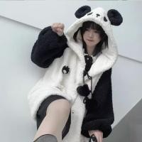 ราคา Kawaii Panda หนาขึ้น ฤดูหนาว เสื้อแจ็คเก็ต ผู้หญิง หลวม Fit มีฮู้ด Top Sheepskin เสื้อโค้ท หวาน สไตล์ ลำลอง College Trend INS (23015231201)