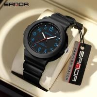 ราคา SANDA หน้าปัดขนาดใหญ่นักเรียนเยาวชนอิเล็กทรอนิกส์เรืองแสงกันน้ำควอตซ์ SD9051 4นาฬิกาข้อมือสตรี (21575817788)