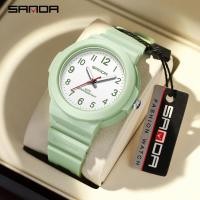 ราคา SANDA หน้าปัดขนาดใหญ่นักเรียนเยาวชนอิเล็กทรอนิกส์เรืองแสงกันน้ำควอตซ์ SD9051 4นาฬิกาข้อมือสตรี (21575817782)
